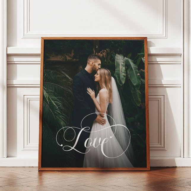 Liebe Calligraphy Wedding Foto Poster (Von Creator hochgeladen)