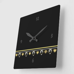 Liebe Cam Wall Clock von Poet Adiela Akoo Quadratische Wanduhr