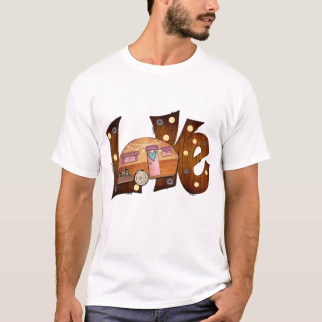 Liebe Camping Hübsch T-Shirt (Vorderseite)
