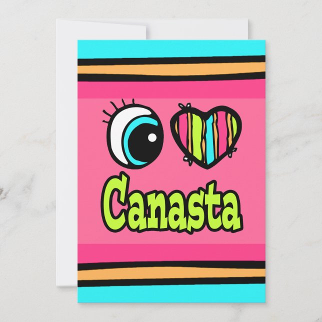 Liebe Canasta Einladung (Vorderseite)
