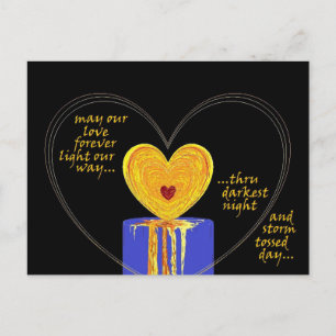 Liebe Candle Valentine Hochzeit Jahrestag Postkarte