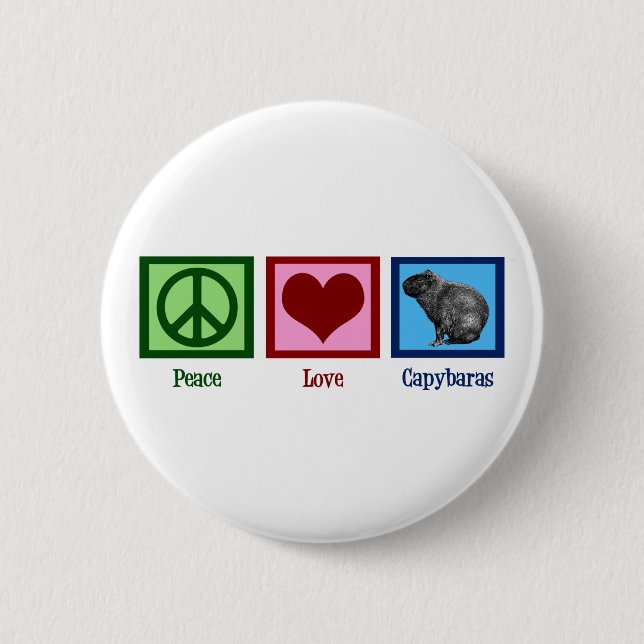 Liebe Capybaras Button (Vorderseite)