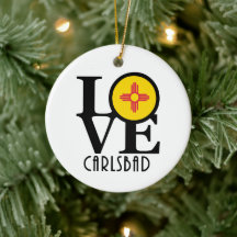 LIEBE Carlsbad New Mexico Keramik Ornament
