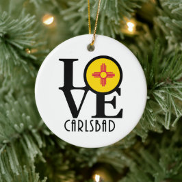 LIEBE Carlsbad New Mexico Keramik Ornament