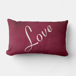 Liebe Carmine roter Soft Pastellfarbton Lendenkissen