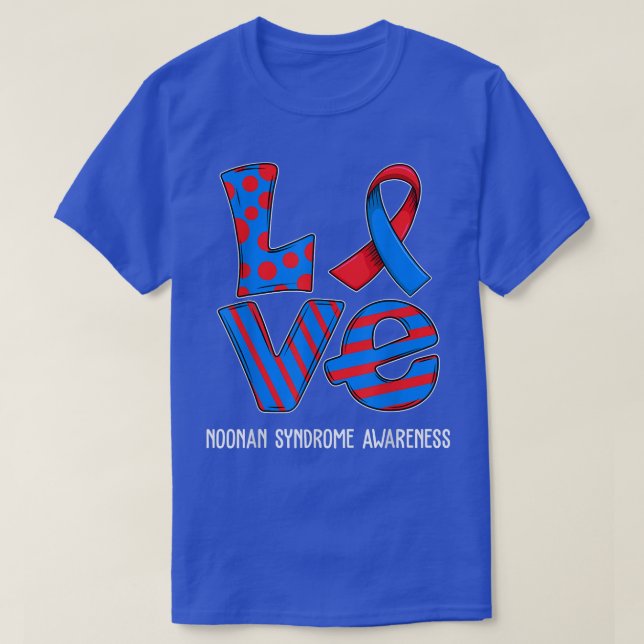 Liebe Cartoon Unterstützung Noonan Syndrom Bewusst T-Shirt (Design vorne)