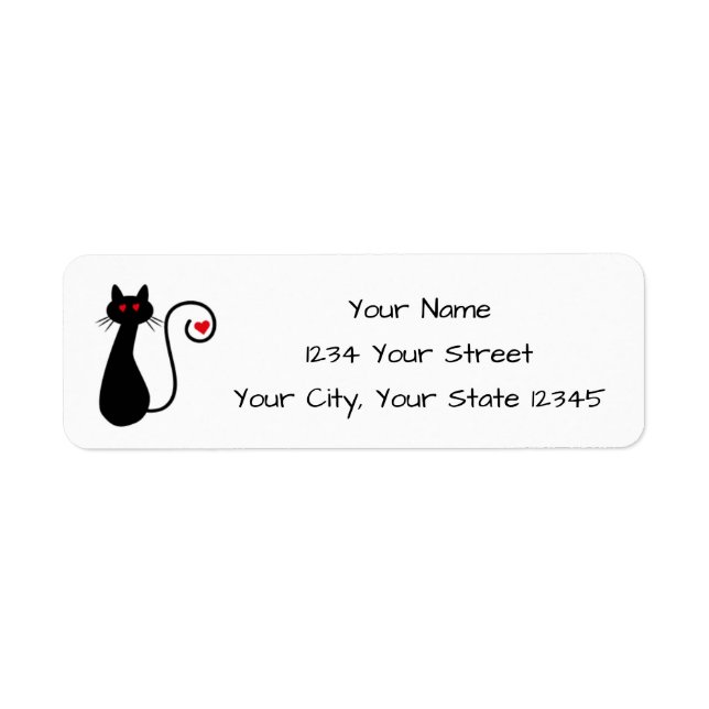 Liebe Cat Address Label (Vorne)