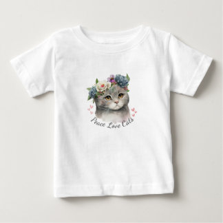 Liebe Cat Baby Baby T-shirt