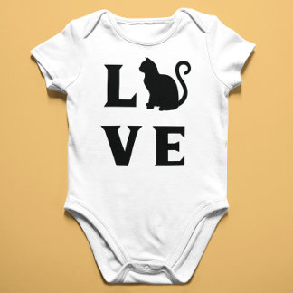 Liebe Cat Baby Strampler