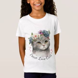 Liebe Cat Kid Girl T-Shirt