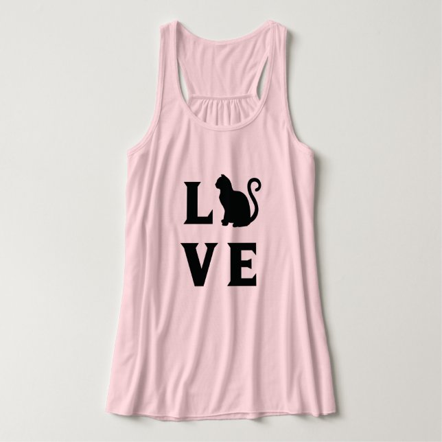 Liebe Cat Tank Top (Design Vorderseite)