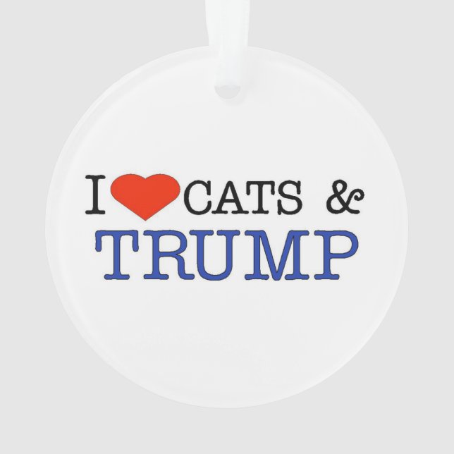 Liebe Cats und Trump Ornament (Rückseite)