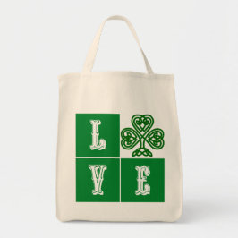 Liebe Celtic Kleeblatt Hearts Tragetasche
