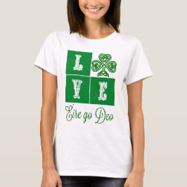 Liebe Celtic Kleeblatt Herz Irland Motto T-Shirt