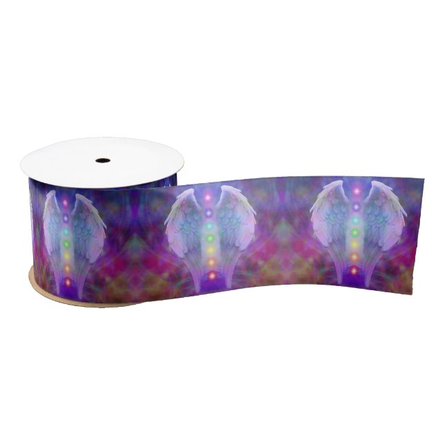 Liebe, chakra, Engel, Gott, der Heiler, heilend, Satinband (Spule)