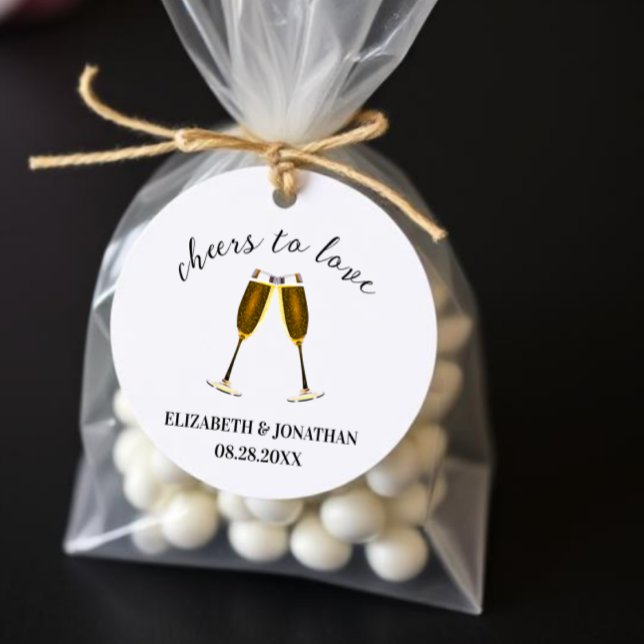 Liebe Champagnerbrille Geschenkanhänger (Von Creator hochgeladen)