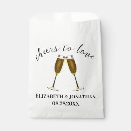 Liebe Champagnerbrille Geschenktütchen