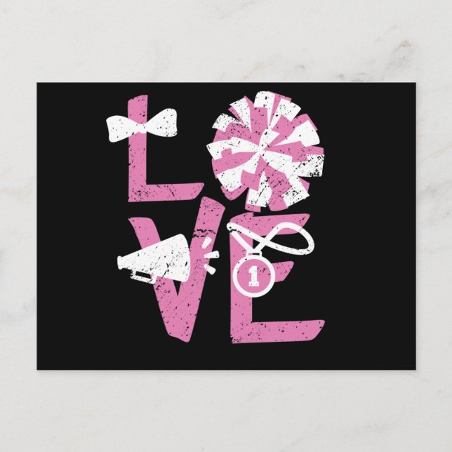 Liebe Cheerleader Liebe Valentinstag Postkarte (Vorderseite)