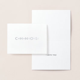 Liebe Chemisches Oxytocin Wissenschaftliche Formel Folienkarte