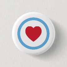 Liebe Chicago | Button | Kreisherz | weiß