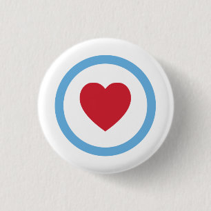 Liebe Chicago   Button   Kreisherz   weiß