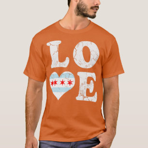 Liebe Chicago Flag City T-Shirt