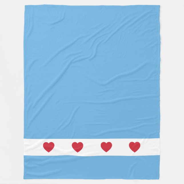 Liebe Chicago | Fleece Blanket (Vorderseite)