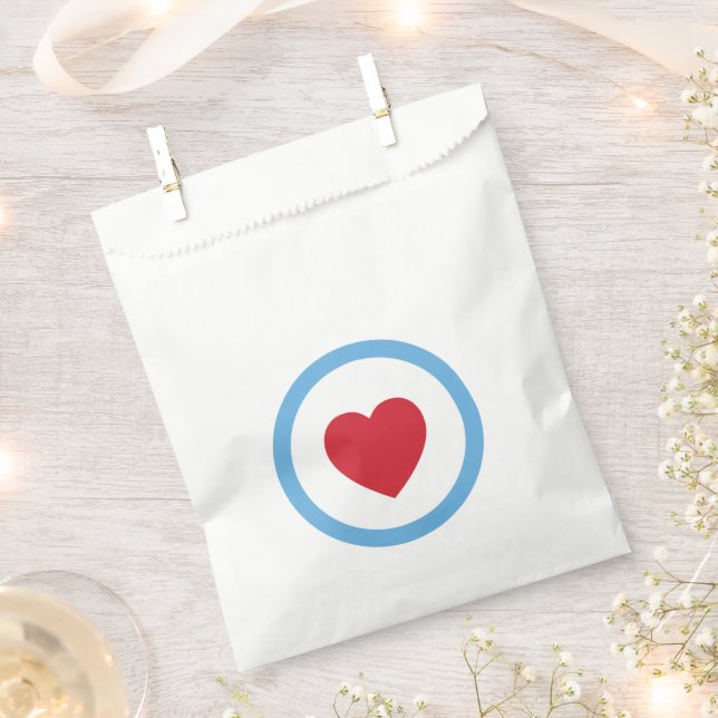 Liebe Chicago | Gefälligkeitsflaggen | Herz | Blau Geschenktütchen (Ausgeschnitten)