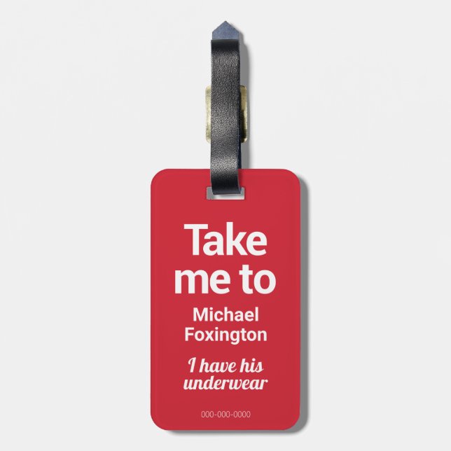 Liebe Chicago | Gepäckmarke | Funny Custom Gepäckanhänger (Rückseite vertikal)