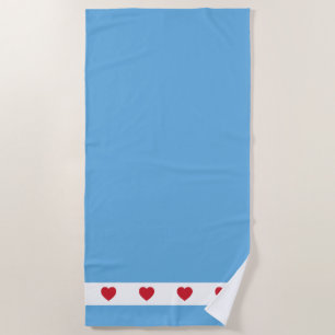Liebe Chicago Strandtuch Blau