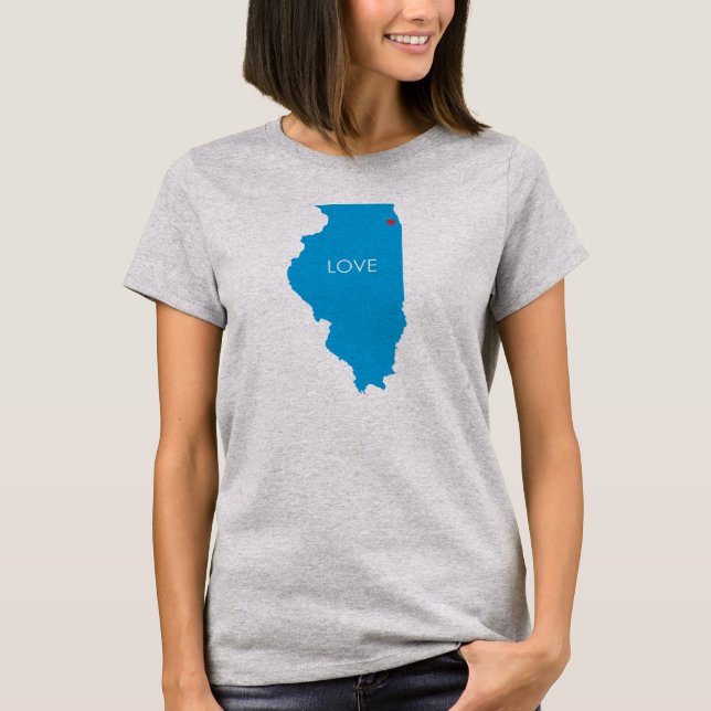 Liebe Chicagos Illinois dieser Stadt-T - Shirt (Vorderseite)
