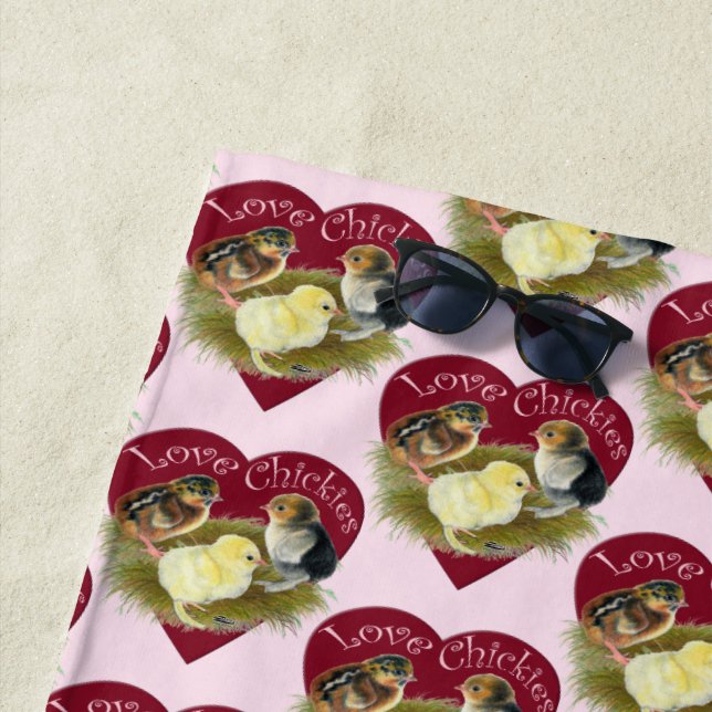Liebe Chickies Strandtuch (Beispiel)