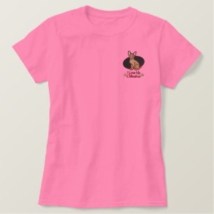 Liebe Chihuahua Besticktes T-Shirt