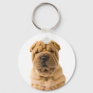 Liebe Chinesischer Shar Pei Welpe Hund Schlüssela Schlüsselanhänger