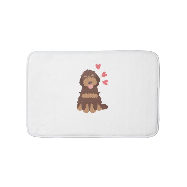 Liebe Chocolate Phantom Cockapoo Cavapoo Dog Badematte (Vorderseite)