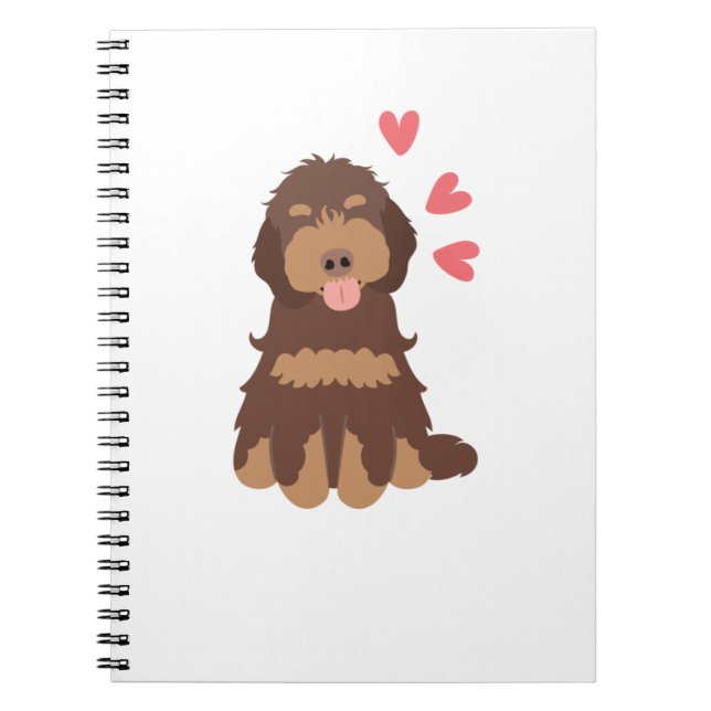 Liebe Chocolate Phantom Cockapoo Cavapoo Dog Notizblock (Vorderseite)