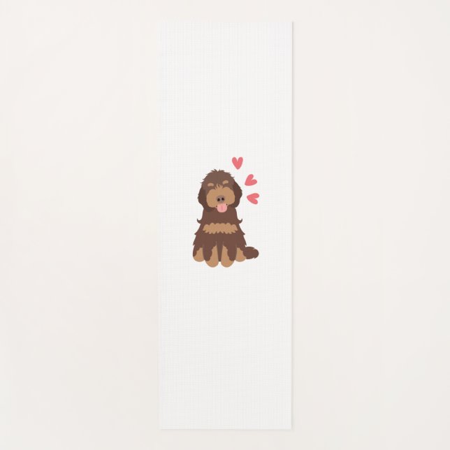 Liebe Chocolate Phantom Cockapoo Cavapoo Dog Yogamatte (Vorderseite)