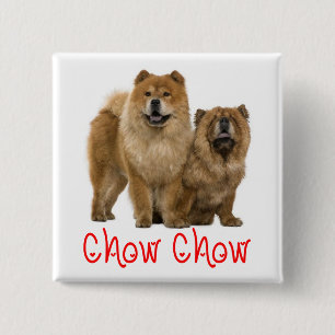 Liebe Chow Chow Welpe Hund Knopf Pin Button