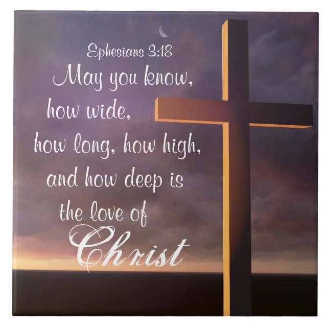 Liebe Christi Bibelverse und Keramik-Kreuzband Fliese (Vorderseite)