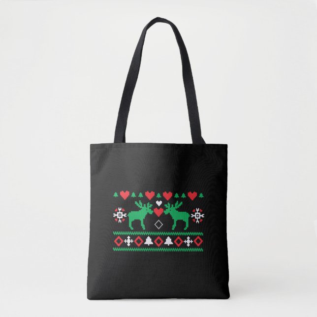 Liebe Christmas Ugly Tasche (Vorderseite)