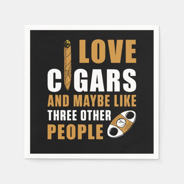 Liebe Cigars Humidor Cutter Tobacco Zigarren Smoke Serviette (Vorderseite)