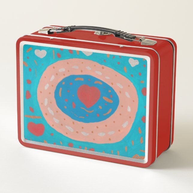 Liebe Circles Metal Lunchbox (Rückseite)