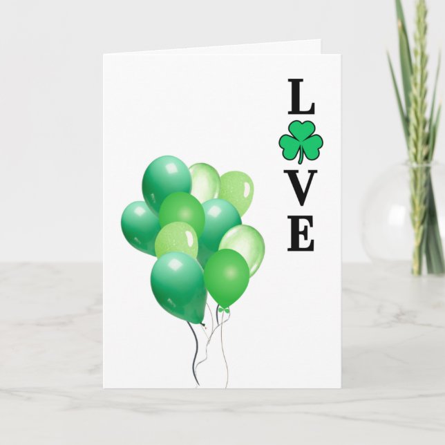 LIEBE, Clover Kleeblatt, St. Patricks Day (Vorderseite)