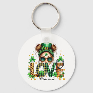 Liebe CNA Krankenpflege St Patrick's Day Schlüsselanhänger