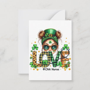 Liebe CNA Krankenschwester HealthCare St. Patrick' Mitteilungskarte