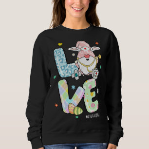 Liebe Cna Nurse Life Gnome Stethoscope Leopard Eas Sweatshirt