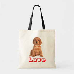 Liebe Cocker Spaniel Welpe Hund Canvas-Tasche Tragetasche