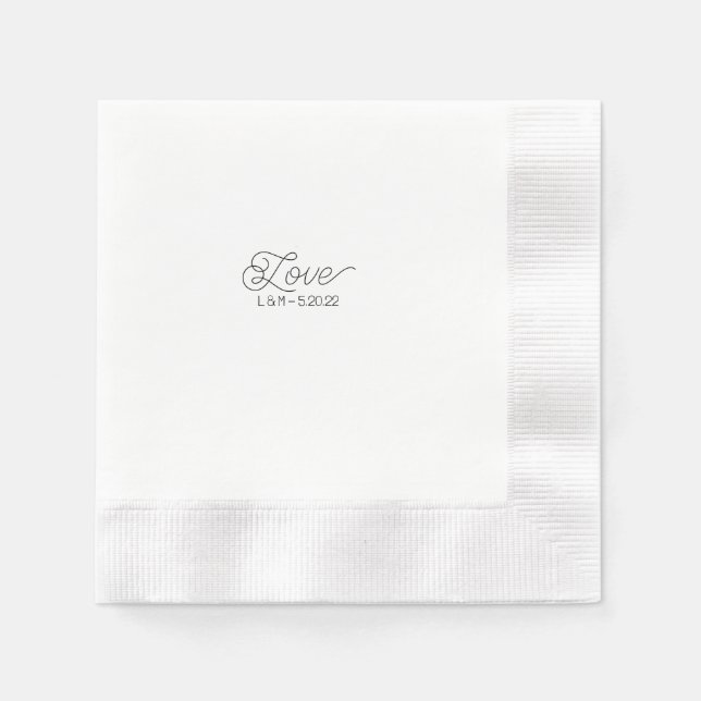 Liebe Cocktail Napkin Serviette (Vorderseite)