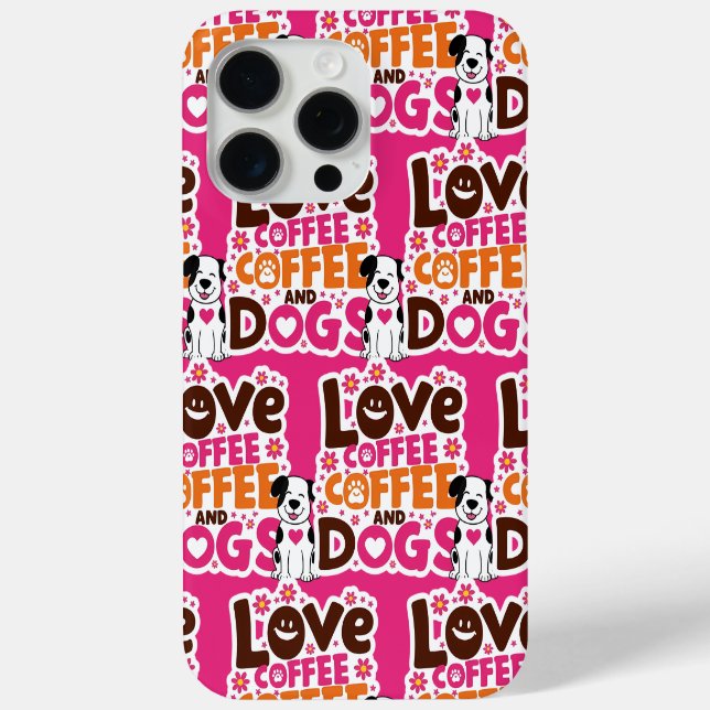 Liebe Coffe und Hunde Case-Mate iPhone Hülle (Rückseite)