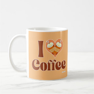 Liebe Coffee Fun Herzdesign Motto Kaffeetasse